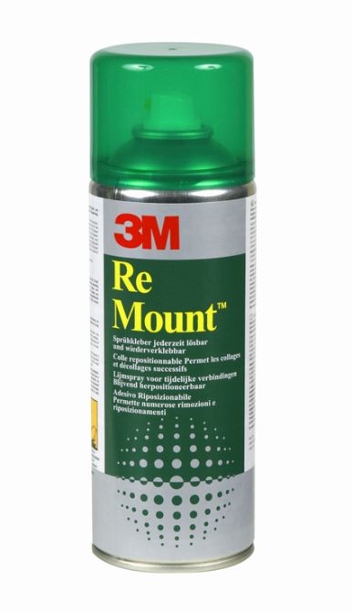 3M Re Mount, flytbar spraylim, 400ml.